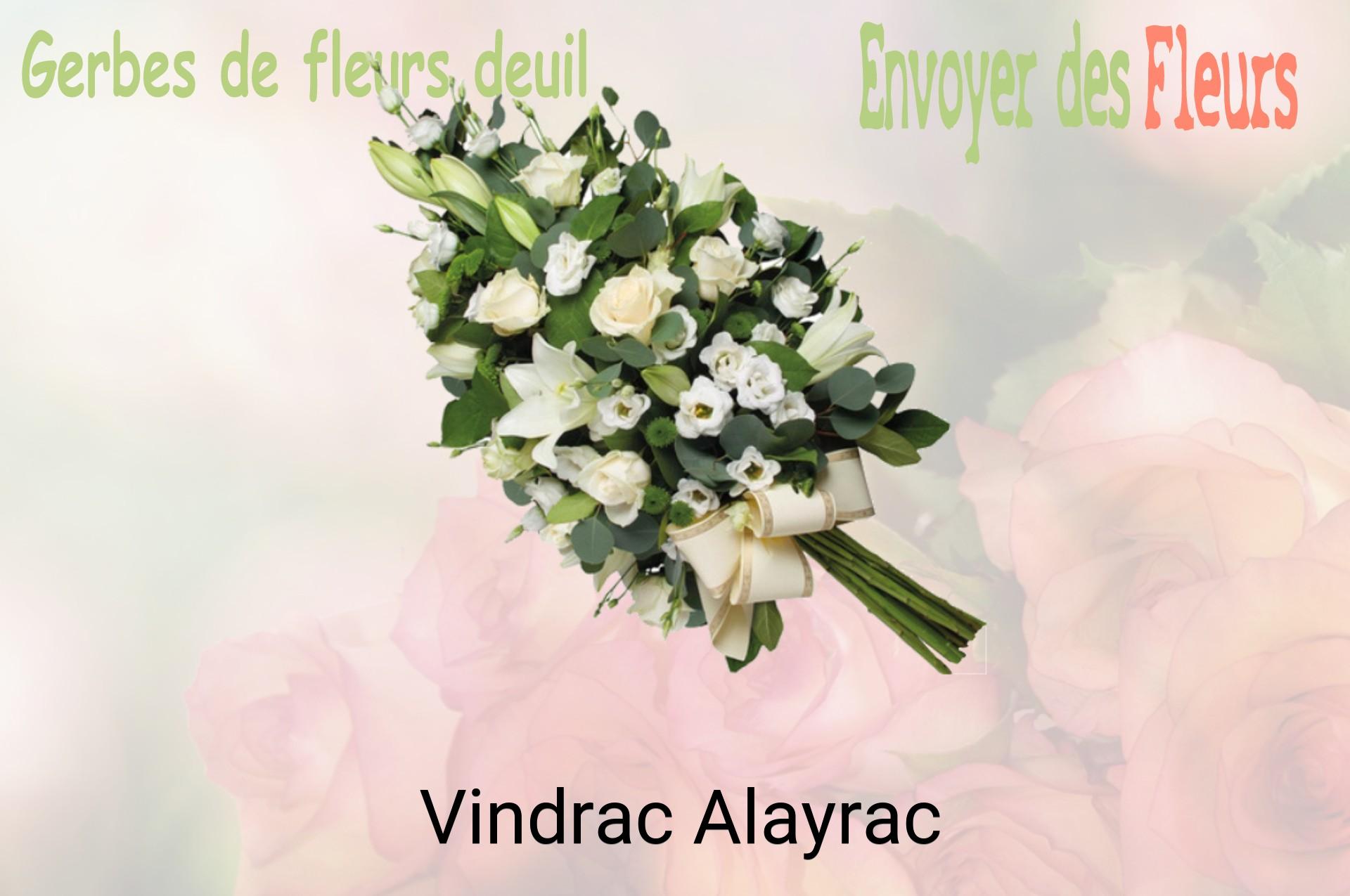 Gerbe de fleurs de deuil livrée à Vindrac-Alayrac